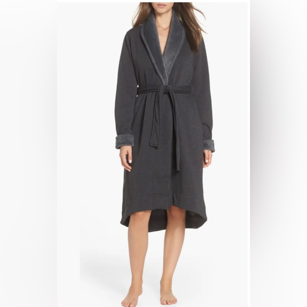 UGG | Duffield II Robe | Black Bear Heather | M |